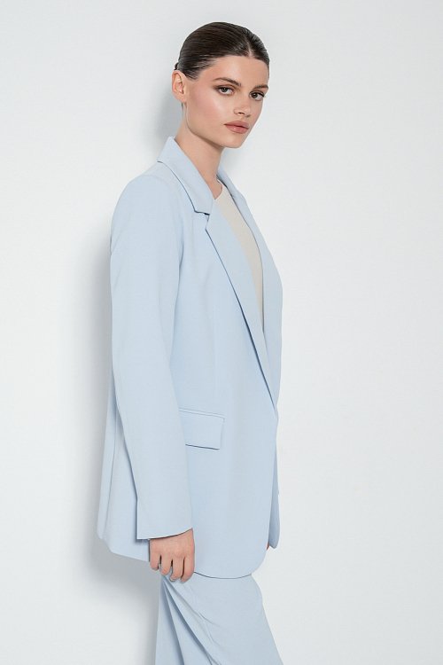 Blazer jacket with lapel collar and pockets