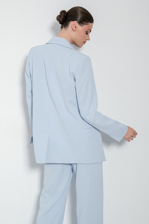 Blazer jacket with lapel collar and pockets