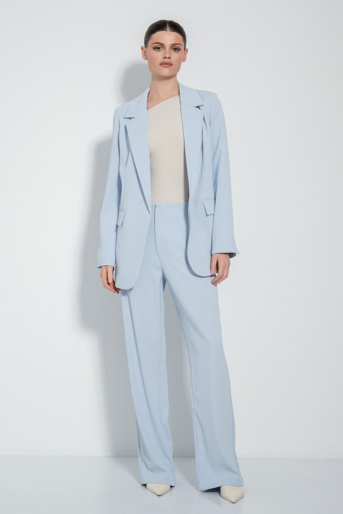 Blazer jacket with lapel collar and pockets
