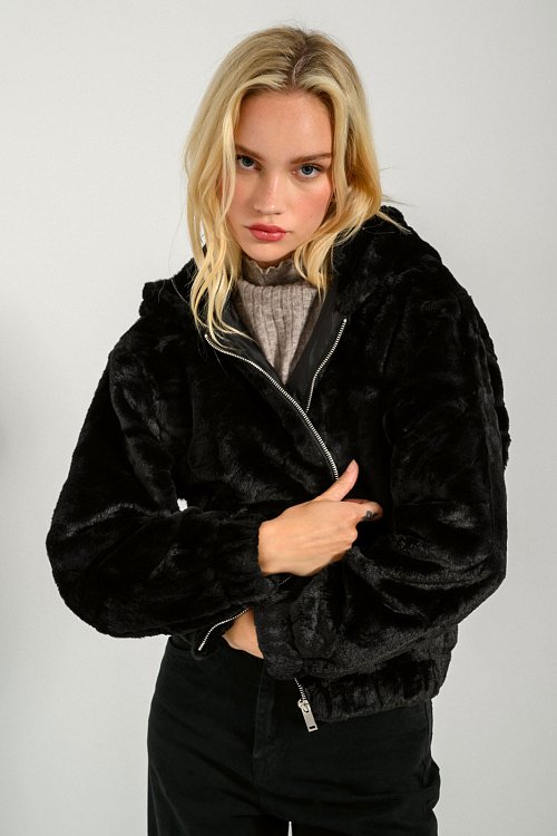 Faux fur jacket