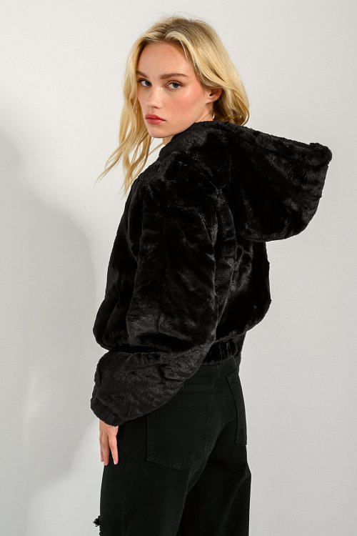 Faux fur jacket