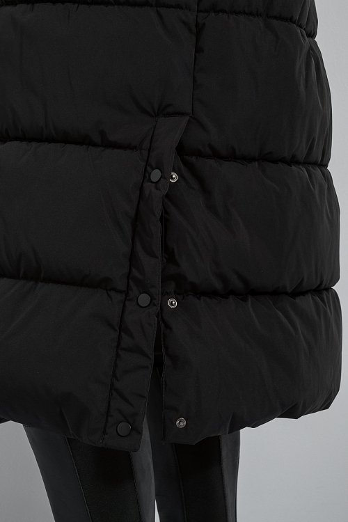 Μακρύ puffer μπουφάν με λεπτομέρεια