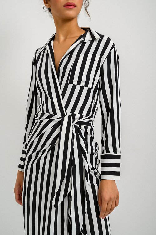 Midi cruise dress with stripes