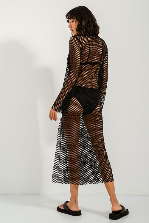 Midi mesh dress with cut out detail