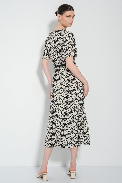 pinkwoman Midi floral φόρεμα με σκίσιμο μπροστά (MULTI) - 4