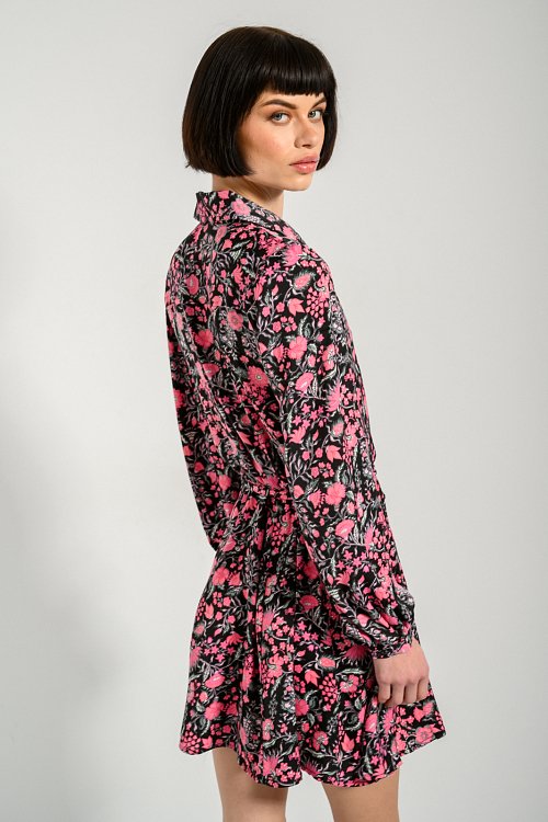 Mini floral chemise dress