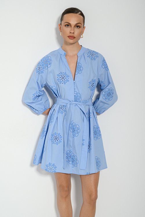 Μίνι broderie φόρεμα με διάτρητα σχέδια (CIEL)
