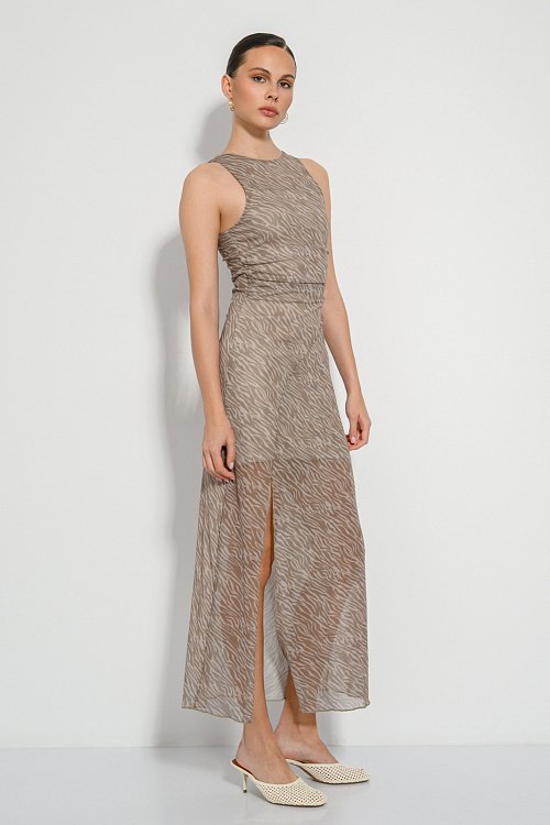 Maxi φόρεμα από τούλι με zebra print (MULTI) φωτογραφία