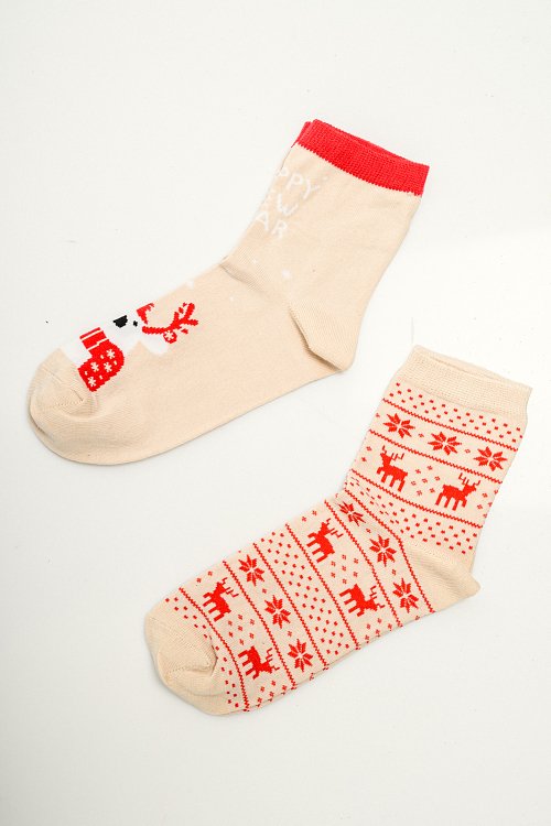 Αξεσουάρ>Κάλτσες Σετ με 2 ζεύγη χριστουγεννιάτικες κάλτσες (MULTI)