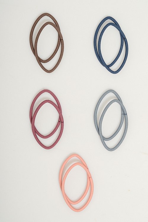 Set of 5 pairs of hair elastics
