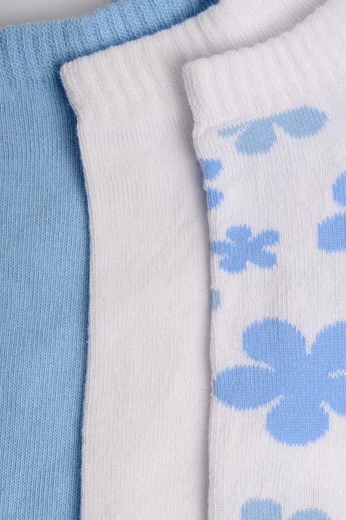 Set of 3 pairs of floral socks