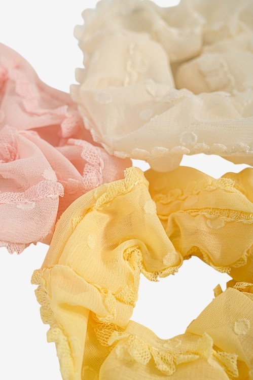 Σετ 3 scrunchies λαστιχάκια μαλλιών