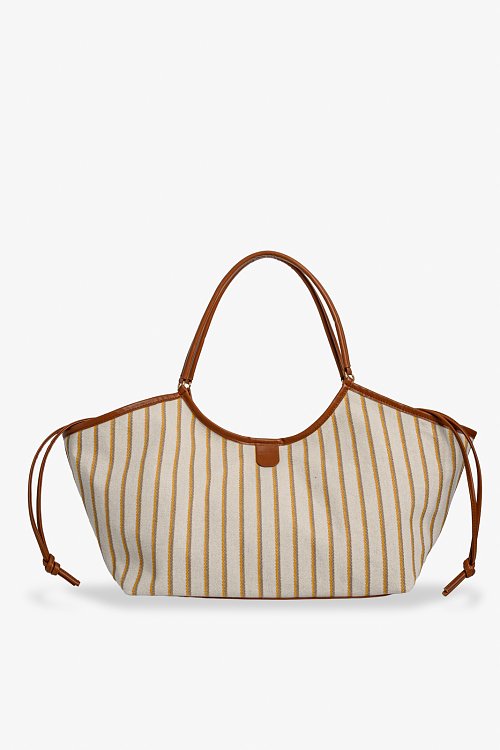 Large tote bag with stripes