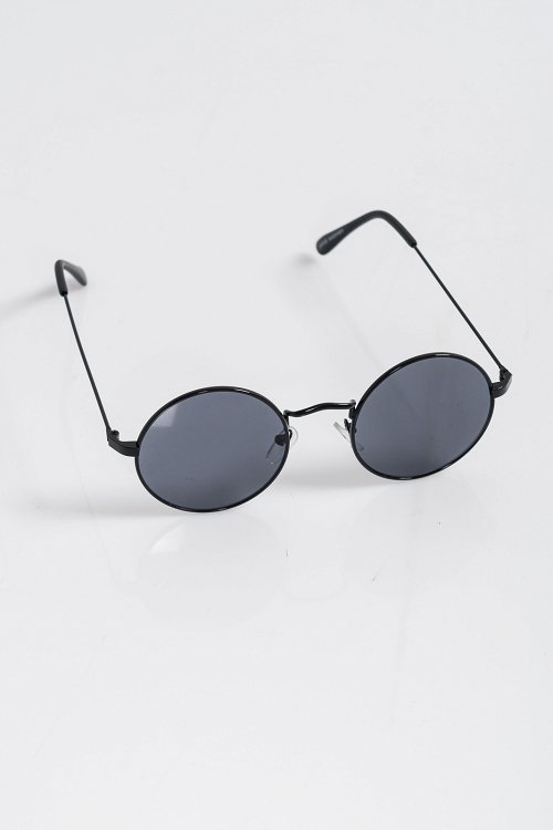 Αξεσουάρ>Γυαλιά Στρογγυλά γυαλιά ηλίου (BLACK)