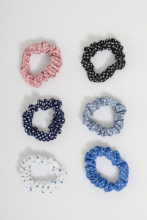 Set of 6 scrunchies