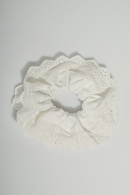 Scrunchie with perforated details