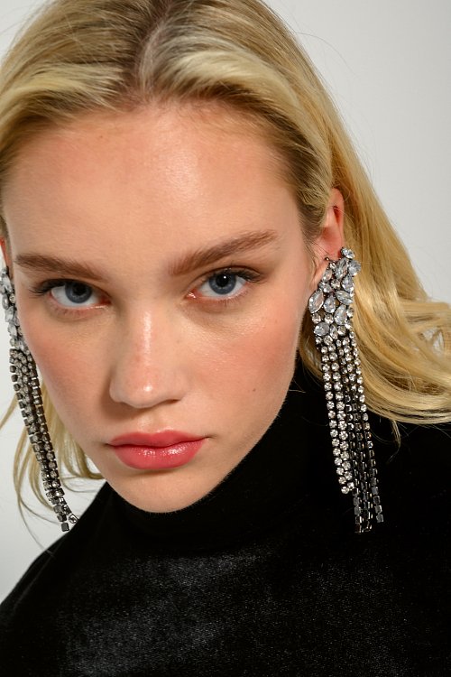 Long earrings with strass