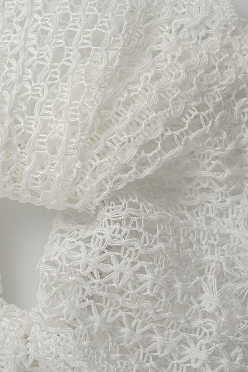 Λευκό scrunchie λαστιχάκι μαλλιών (WHITE)