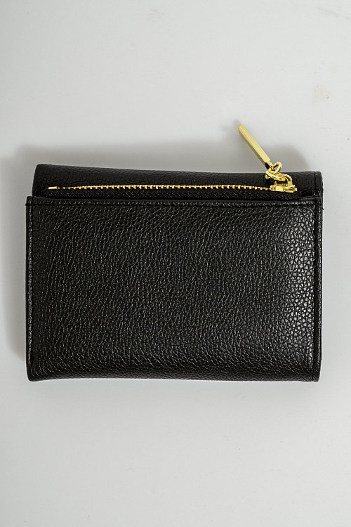 Wallet with leather effect and zipper