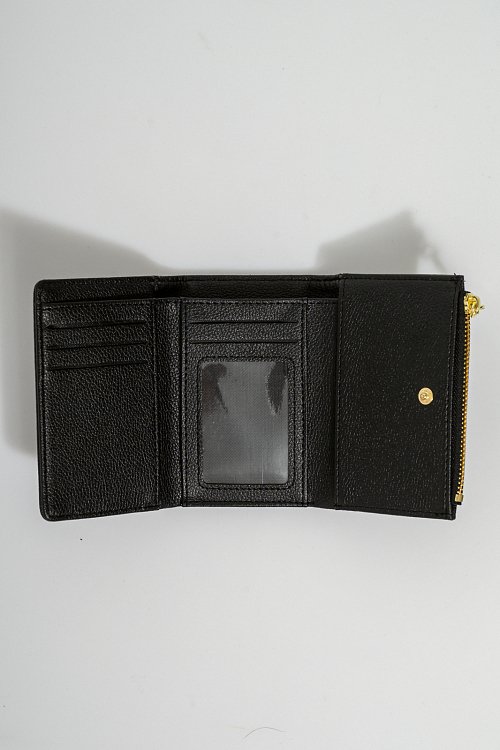 Wallet with leather effect and zipper