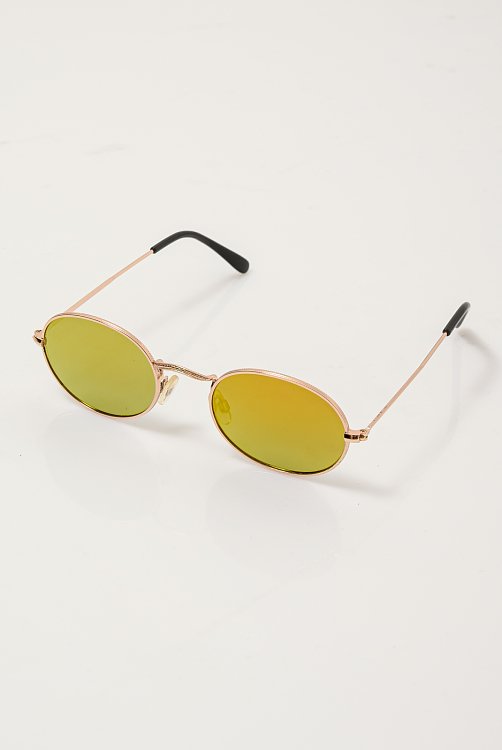 Οβάλ γυαλιά ηλίου με χρωματιστό φακό
