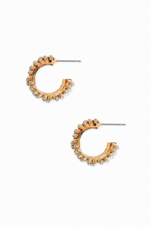 Small hoop earrings with strass