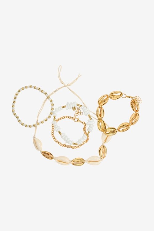 Σετ βραχιόλια με charms κοχύλια