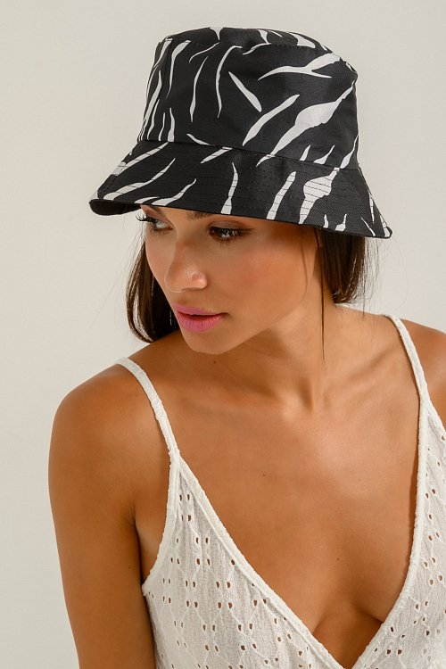 Αξεσουάρ>Αξεσουάρ Μαλλιών Bucket καπέλο με zebra print (MULTI)