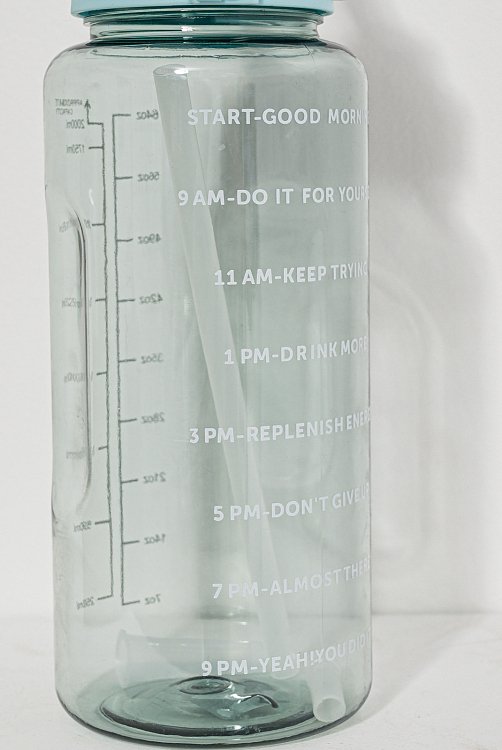 Transparent water bottle