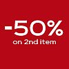 Tops -50% on the 2nd item