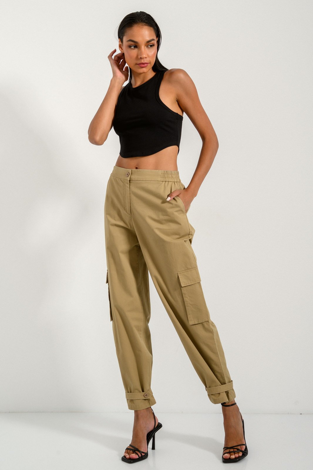 Bisley Womens Stretch Cotton Cargo Pants - Khaki | Buy Online