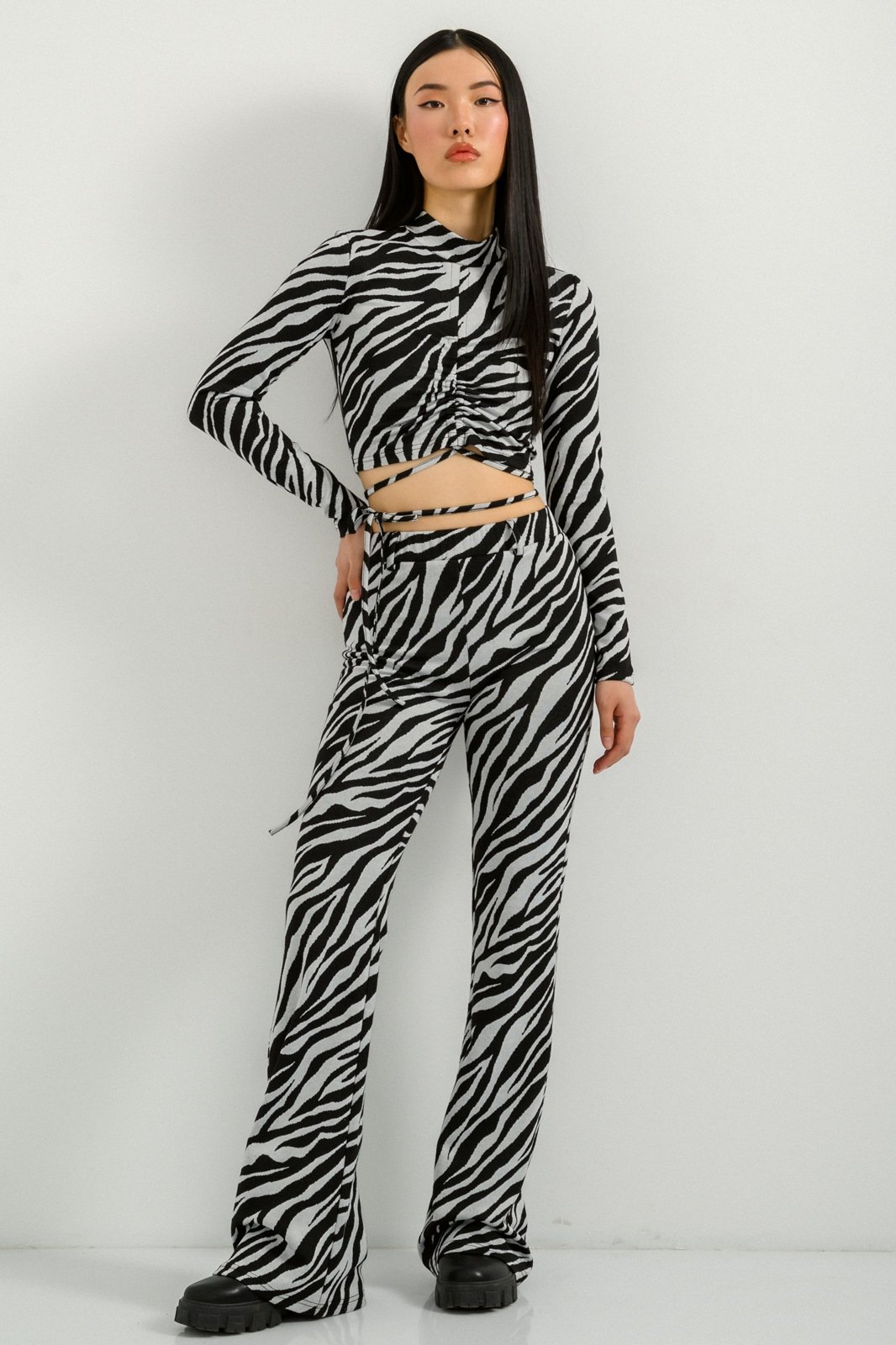 Zebra Print Pants Set
