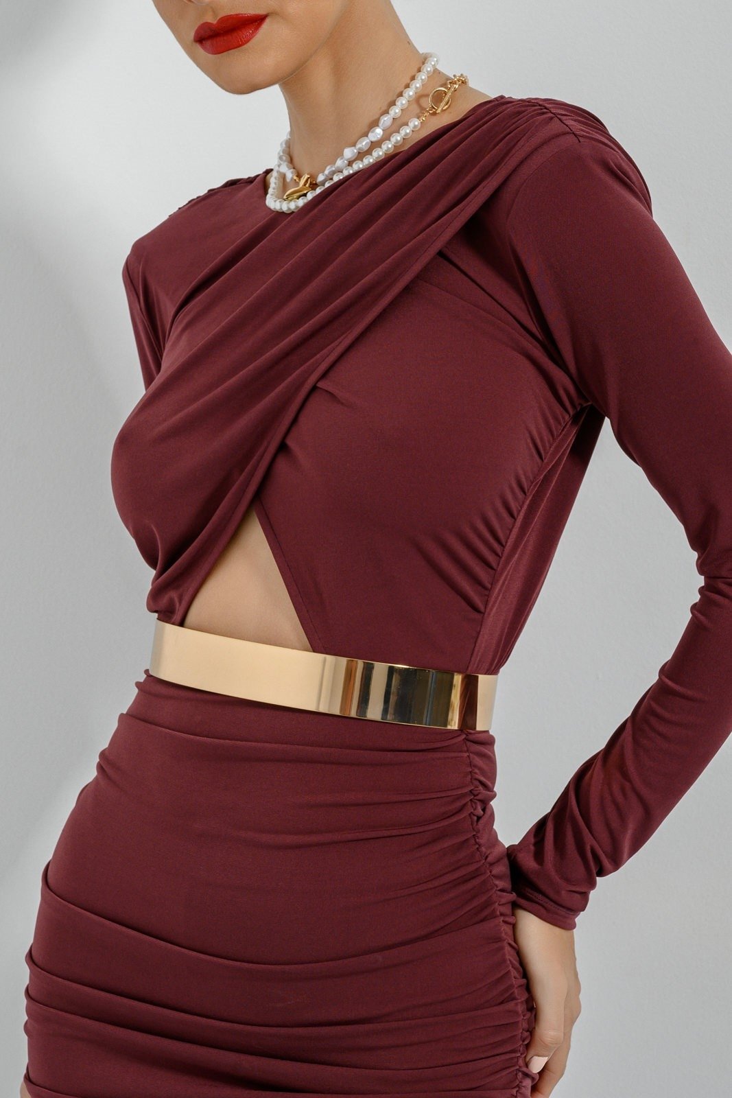 Metal belt with gold effect | Pinkwoman
