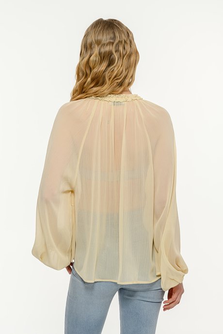 See through top with frill details