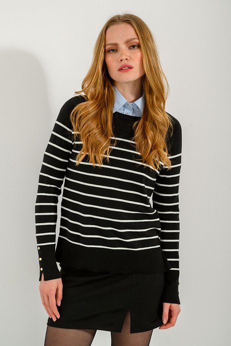 Knit top with stripes