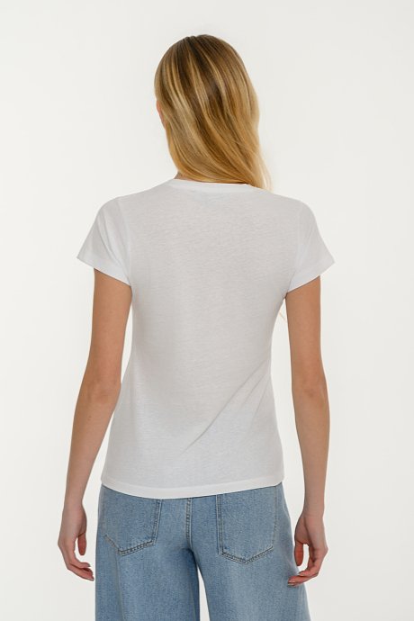 Basic t-shirt με V λαιμόκοψη