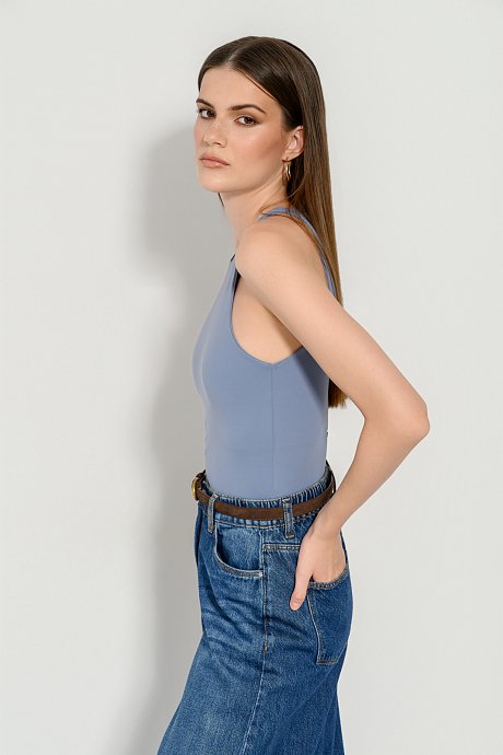 Λύκρα κορμάκι με halter λαιμόκοψη