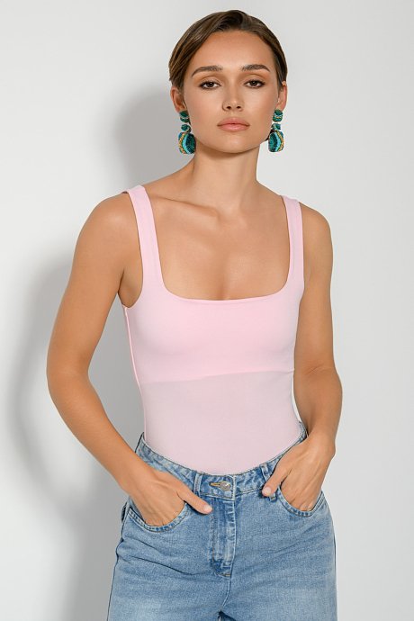 Lycra bodysuit with square neckline