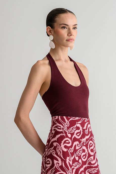 Top with halter neckline