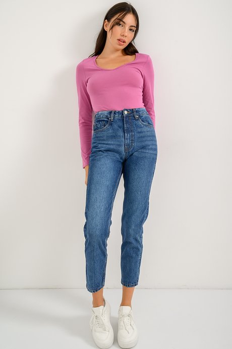 Top with V neckline