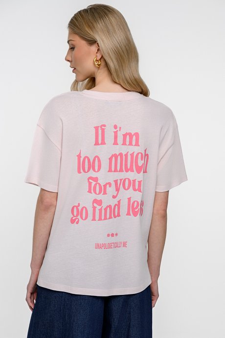 T-shirt με τύπωμα στην πλάτη