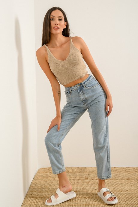 Knitted cropped top
