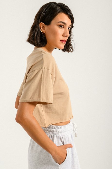 Cropped top with print