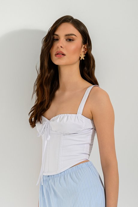 Poplin corset top