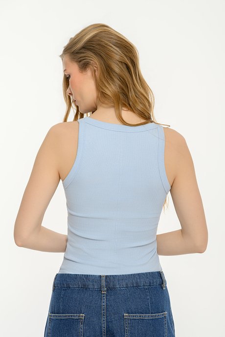 Basic sleeveless ribbed top