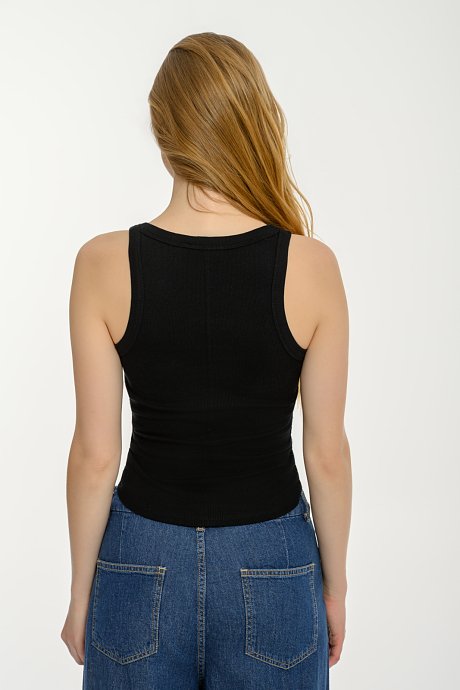 Basic sleeveless ribbed top