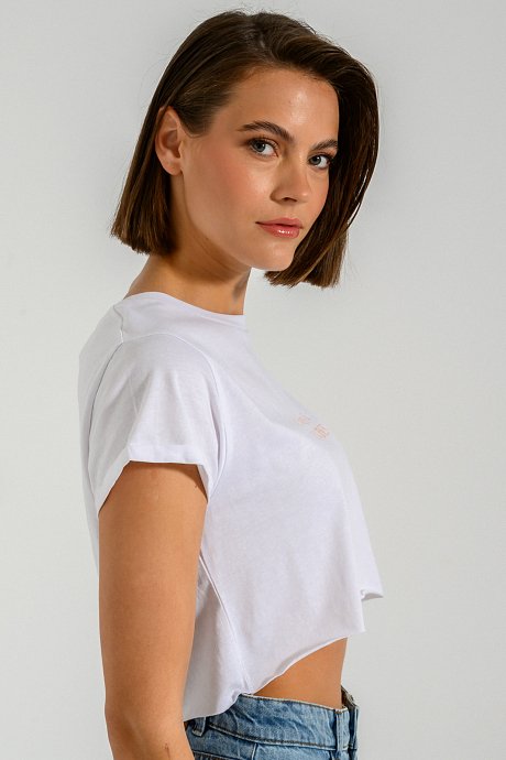 Cropped top with print