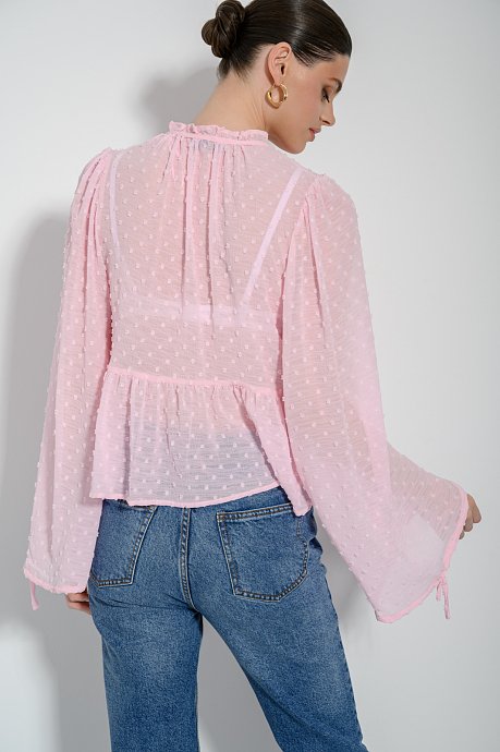 See through top with polka dots