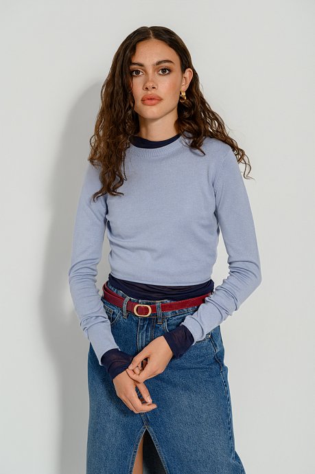 Knitted basic crop top