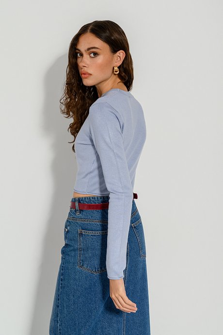 Knitted basic crop top